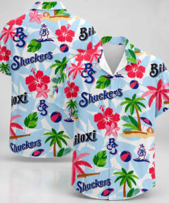 Unisex Biloxi Shuckers Christmas in July 2026 Hawaiian Shirt for Baseball Fans