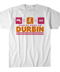 Unisex Boston Red Sox Caleb Durbin Boston Runs On Durbin Graphic Shirt for Baseball Fans