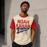 Unisex Boston Red Sox x Noah Kahan The Great Divide Tour 2026 Version 2 Graphic Shirt for Music and Baseball Fans