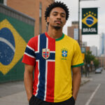 Unisex Brazil Vs Norway Global Soccer Event 2026 Graphic Shirt for Soccer Fans