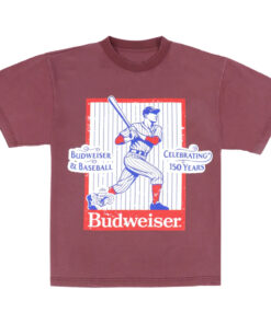 Unisex Budweiser 150 Years of Baseball Graphic Shirt for Baseball Fans