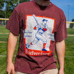 Unisex Budweiser 150 Years of Baseball Graphic Shirt for Baseball Fans