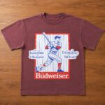 Unisex Budweiser 150 Years of Baseball Graphic Shirt for Baseball Fans