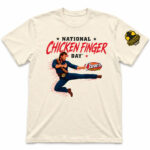 Unisex Chuck Norris x Raising Cane’s National Chicken Finger Day Graphic Shirt for Food Lovers and Chuck Norris Fans