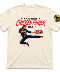 Unisex Chuck Norris x Raising Cane’s National Chicken Finger Day Graphic Shirt for Food Lovers and Chuck Norris Fans