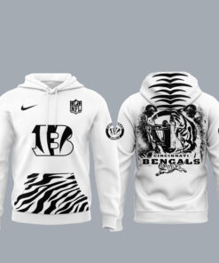 Unisex Cincinnati Bengals 2026 White Bengal Hoodie for Football Fans
