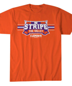 Unisex Clemson Tigers Football Stripe The Valley Graphic Shirt for Football Fans