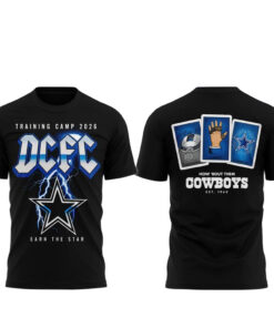 Unisex Dallas Cowboys Training Camp 2026 DCFC Earn The Star Concert Graphic Shirt for Football Fans