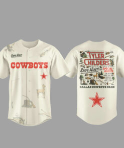 Unisex Dallas Cowboys x Tyler Childers Snipe Hunt Tour 2026 Baseball Jersey for Baseball and Country Music Fans