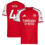 Unisex Declan Rice Arsenal 2026-2027 Home Stadium Soccer Jersey for Soccer Fans