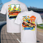 Unisex Denny Hamlin Number 11 King’s Hawaiian Pocono Minions and Monsters Graphic Shirt for NASCAR Fans