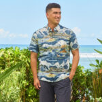 Unisex Grand Teton National Park Navy Hawaiian Shirt for Nature and Outdoor Adventure Fans
