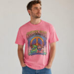 Unisex Grateful Dead Bears with Peace Sign and Roses Vintage Graphic Shirt for Music Fans