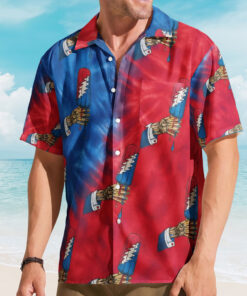 Unisex Grateful Dead Skull Rock Band Aloha Hawaiian Shirt Gift for Music Lovers and Rock Music Fans