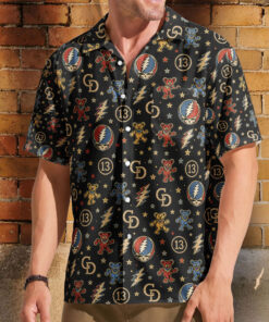 Unisex Grateful Dead Skull Rock Concert Hawaiian Shirt for Rock Music Fans