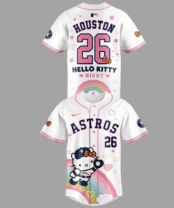 Unisex Houston Astros x Hello Kitty Night 2026 Baseball Jersey for Baseball Fans