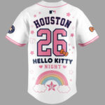 Unisex Houston Astros x Hello Kitty Night 2026 Baseball Jersey for Baseball Fans
