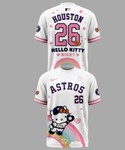 Unisex Houston Astros x Hello Kitty Night 2026 Graphic Shirt for Baseball Fans