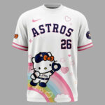 Unisex Houston Astros x Hello Kitty Night 2026 Graphic Shirt for Baseball Fans