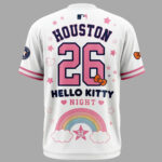 Unisex Houston Astros x Hello Kitty Night 2026 Graphic Shirt for Baseball Fans