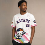 Unisex Houston Astros x Hello Kitty Night 2026 Graphic Shirt for Baseball Fans