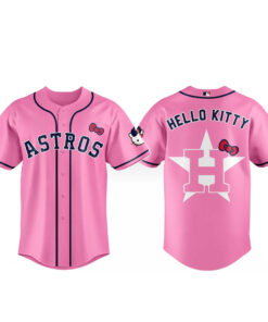 Unisex Houston Astros x Hello Kitty Pink Day 2026 Baseball Jersey for Baseball Fans