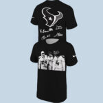 Unisex Houston Texans Jalen Pitre Calen Bullock Kamari Lassiter Derek Stingley Jr Signature 2026 Graphic Shirt for Football Fans