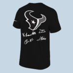 Unisex Houston Texans Jalen Pitre Calen Bullock Kamari Lassiter Derek Stingley Jr Signature 2026 Graphic Shirt for Football Fans