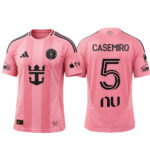 Unisex Inter Miami 2026 Casemiro Number 5 Home Soccer Jersey for Soccer Fans