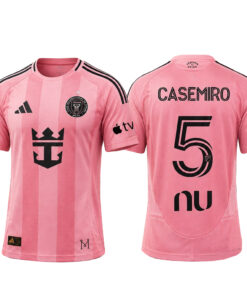 Unisex Inter Miami 2026 Casemiro Number 5 Home Soccer Jersey for Soccer Fans