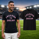 Unisex Inter Miami FC Casemiro Freedom To Dream Graphic Shirt for Soccer Fans