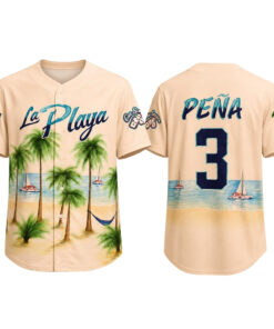 Unisex Jeremy Pena Beach Connect Series 2026 La Playa Baseball Jersey for Baseball Fans
