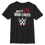 Unisex Just A Boy Who Love Wrestling Graphic Shirt for Wrestling Fans