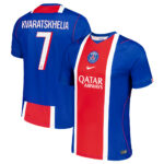 Unisex Khvicha Kvaratskhelia Paris Saint-Germain 2026-2027 Home Stadium Soccer Jersey for Soccer Fans