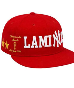 Unisex Lamine Yamal New York Yankees Red World Cup 2026 Champions Graphic Hat for Soccer Fans