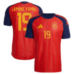 Unisex Lamine Yamal Spain National Team 2026 Home Stadium Red Soccer Jersey for Soccer Fans