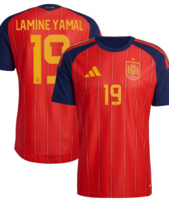 Unisex Lamine Yamal Spain National Team 2026 Home Stadium Red Soccer Jersey for Soccer Fans