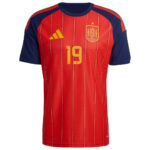 Unisex Lamine Yamal Spain National Team 2026 Home Stadium Red Soccer Jersey for Soccer Fans
