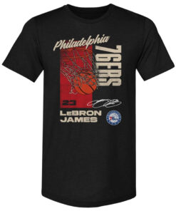 Unisex LeBron James Philadelphia 76ers All Net Graphic Shirt for Basketball Fans