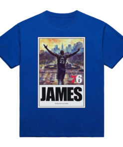Unisex LeBron James Philadelphia 76ers King Arrived Graphic Shirt for Basketball Fans