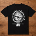Unisex LeBron James Philadelphia 76ers The King Is Here Graphic Shirt for Basketball Fans