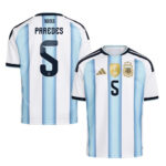 Unisex Leandro Paredes Argentina National Team 2026 Home Stadium Soccer Jersey for Soccer Fans