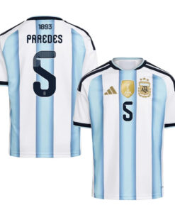 Unisex Leandro Paredes Argentina National Team 2026 Home Stadium Soccer Jersey for Soccer Fans
