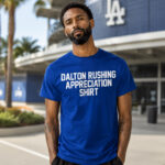 Unisex Los Angeles Dodgers Dalton Rushing Appreciation Graphic Shirt for Baseball Fans