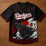 Unisex Los Angeles Dodgers x King of the Monsters 2026 Baseball Jersey for Baseball and Movie Fans