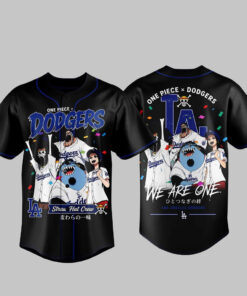 Unisex Los Angeles Dodgers x One Piece Night 2026 Straw Hat Crew Baseball Jersey for Baseball and Animation Fans