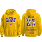 Unisex Los Angeles Lakers LeBron James Goat 2026 Graphic Shirt for Basketball Fans