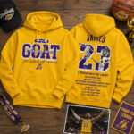 Unisex Los Angeles Lakers LeBron James Goat 2026 Graphic Shirt for Basketball Fans
