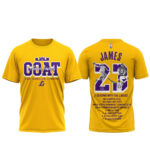 Unisex Los Angeles Lakers LeBron James Goat 2026 Graphic Shirt for Basketball Fans