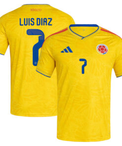 Unisex Luis Diaz Colombia National Team 2026 Home Stadium Red Soccer Jersey for Soccer Fans